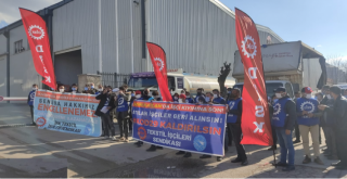 Antepte işçiler Kod 29a karşı fabrika önlerinde eylemde