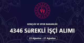 Gençlik ve Spor Bakanlığına 4 bin 346 işçi alımı yapılacak
