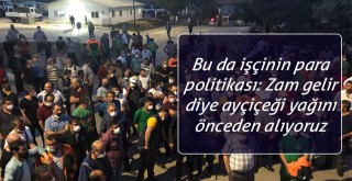 Bu da işçinin para politikası Zam gelir diye ayçiçeği yağını önceden alıyoruz