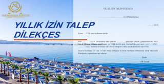 İşçiler için Yıllık İzin Talep Dilekçesi