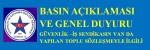 GÜVENLİK –İŞ SENDİKASIN VAN DA YAPILAN TOPLU SÖZLEŞMEYLE İLGİLİ  BASIN AÇIKLAMASI VE GENEL DUYURU